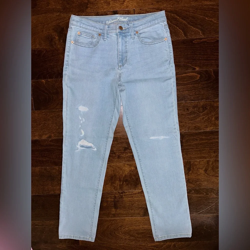 Universal Thread Mid Rise Crop Jeans size 4/27 R - Picture 1 of 13
